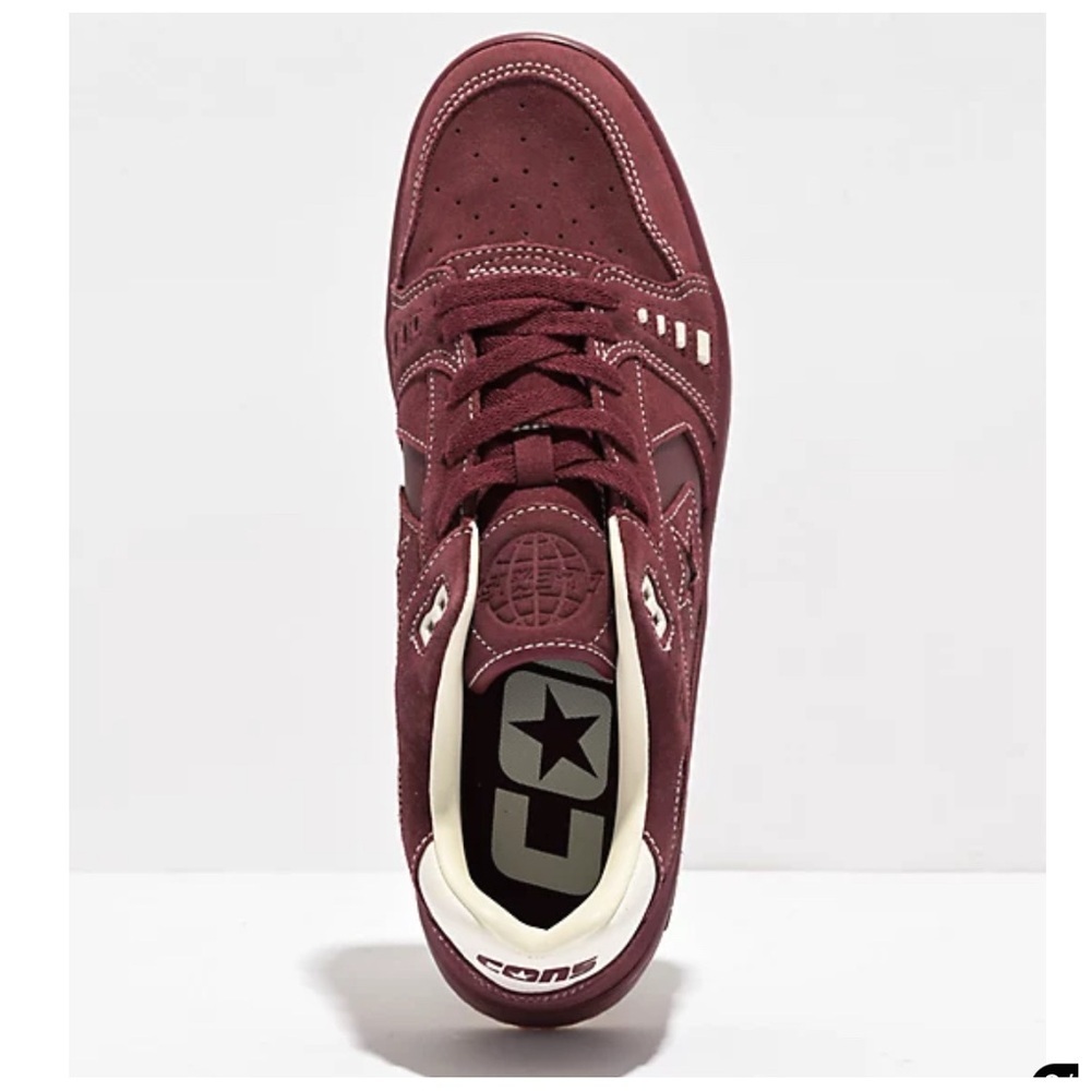 Converse Men’s AS-1 Pro Suede Skate Shoes. Dark Burgundy & Egret. Size 9.5 NWT - Picture 10 of 16